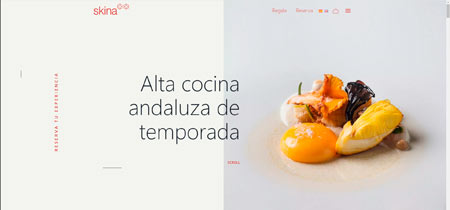 Ejemplo de web de alta cocina andaluza, Skina