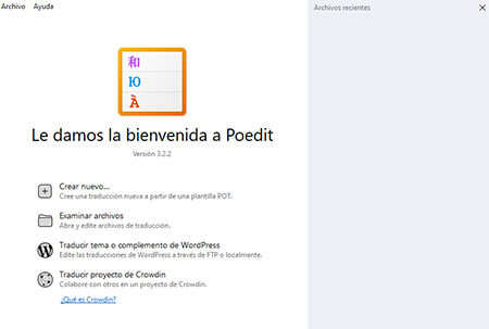 Poedit interface