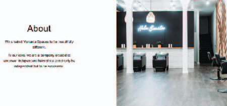 "About Us" section of the "Monarca Spaces" website
